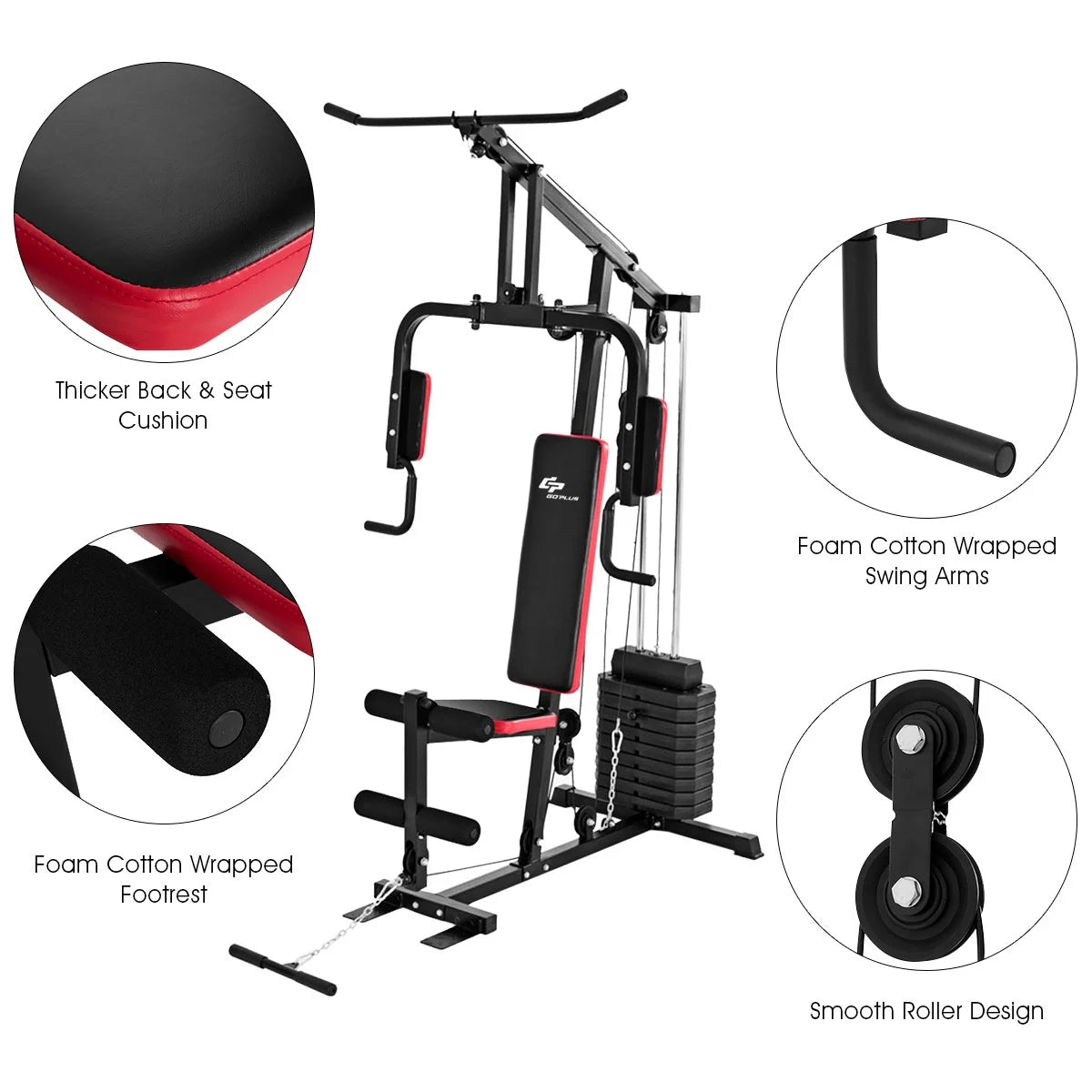 Multifunction Cross Trainer Workout Machine Strength Training Fitness Exercise
