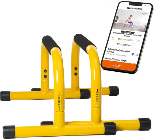 Parallette Push up Bars Dip Station Stand - Perfect for Home and Garage Gym Exercise Equipment - Gymnastics, Calisthenics, Strength Training Parallel Bars for Men and Women